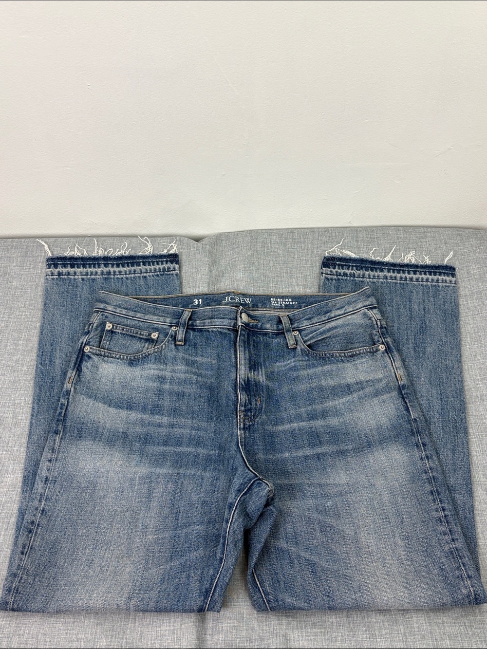 J.Crew Women’s 31 Mid-rise Straight Leg Frayed Hem 1984 Rigid Jean